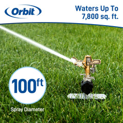 Brass Impact Sprinkler on Zinc Spike