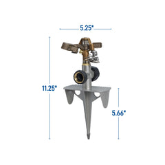 Brass Impact Sprinkler on Zinc Spike